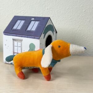 Moulin Roty Les Parisiennes Philibert Dog Doghouse France Small Stuffed Animal